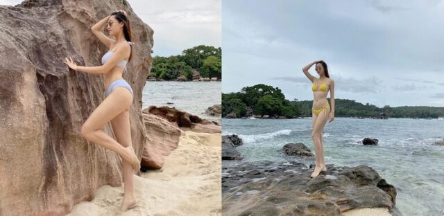 MMlive - hoa hậu Lương Thùy Linh trong các trang phục Bikini